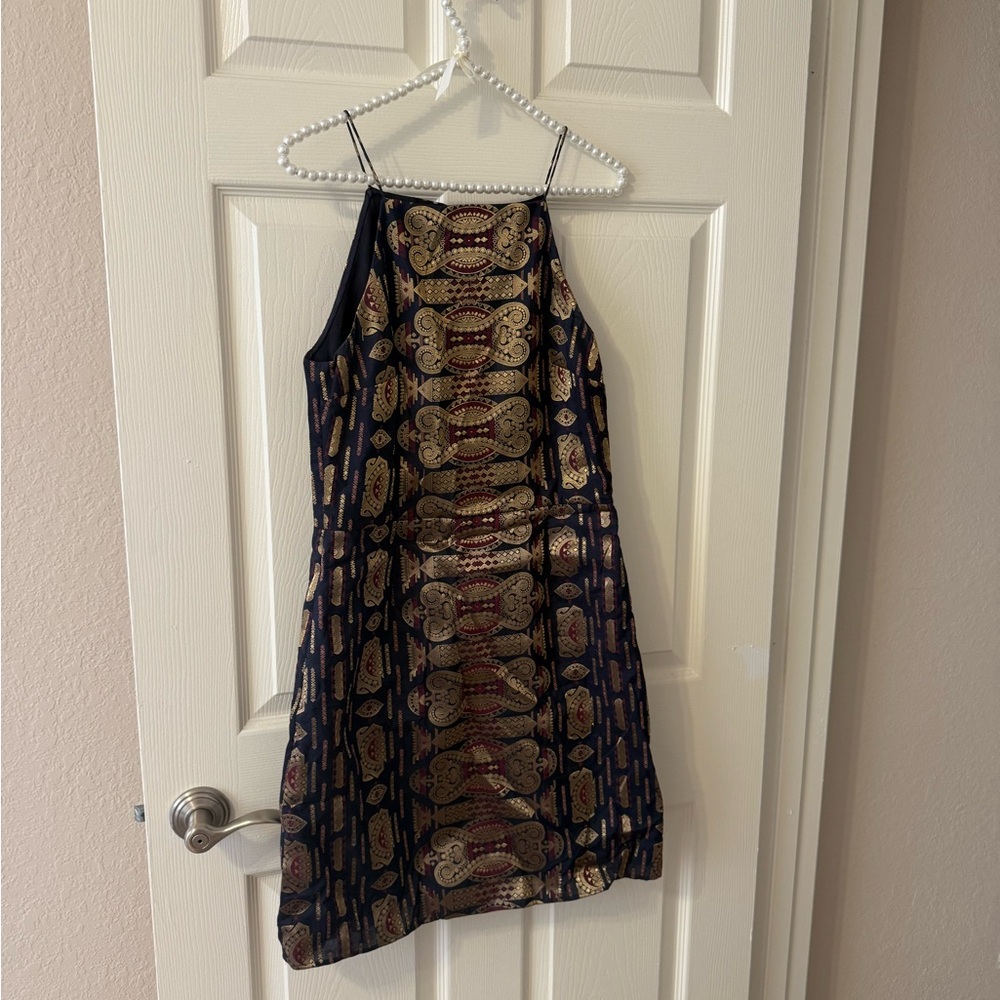Tori Burch blue and Gold Dress